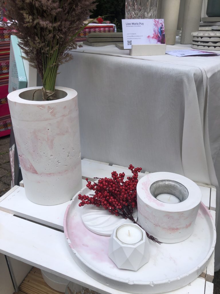 Set Rosé (Vase 45€, Teller 20€, Teelicht klein 5€, Teelicht groß 7€)